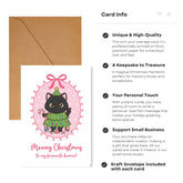 Christmas Card from Cat – Black Cat “Merry Christmas”
